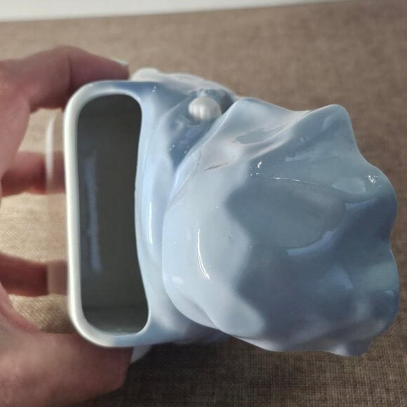 Madonna and Child Figurine Reginart Blue and White Porcelain Planter Mother Mary - Picture 7 of 11